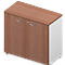 Armoire ARLON OFFICE, 2 hauteurs de classeur, verrouillable, l. 900 x P 450 x H 816 mm, coloris noix Canaletto/blanc