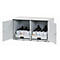 Armoire basse acide et alcaline asecos SL-CLASSIC-UB, portes battantes, façade gris clair, L 1100 x P 570 x H 600 mm