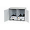 Armoire basse acide et alcaline asecos SL-CLASSIC-UB, portes battantes, façade gris clair, L 1100 x P 570 x H 800 mm
