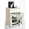 Armoire Catering-Caddy - avec compartiment réfrigérateur et compartiment rabattable - L 650 x P 600 x H 1000 mm - réfrigérateur inclus - décor chêne et blanc