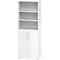 Armoire combinée Breno, 6OH, élément d'armoire et d'étagère, verrouillable, L 800 x P 420 x H 2156 mm, panneau de particules, blanc/blanc