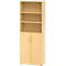 Armoire combinée Breno, 6OH, élément d'armoire et d'étagère, verrouillable, L 800 x P 420 x H 2156 mm, panneau de particules, érable/érable