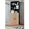 Armoire combinée de bureau TEMPIO, en bois, 2 portes (3 OH), 6 OH, L 800 x P 340 x H 2130 mm, anthracite/chêne caryer