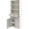 Armoire combinée Home Office TEMPIO, en bois, 2 portes, 2 tiroirs, 6 HC, L 800 x P 340 x H 2130 mm, blanc/béton