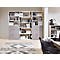 Armoire combinée Home Office TEMPIO, en bois, 2 portes, 2 tiroirs, 6 HC, L 800 x P 340 x H 2130 mm, blanc/béton