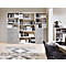 Armoire combinée Home Office TEMPIO, en bois, 2 portes, 2 tiroirs, 6 HC, L 800 x P 340 x H 2130 mm, blanc/béton