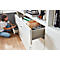 Armoire combinée Home Office TEMPIO, en bois, 2 portes, 2 tiroirs, 6 HC, L 800 x P 340 x H 2130 mm, blanc/béton