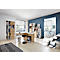 Armoire combinée LIONI - bois - l. 850 x P 400 x H 1200 mm - blanc et décor chêne navarra