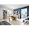Armoire combinée LIONI - bois - l. 850 x P 400 x H 1200 mm - blanc et décor chêne navarra