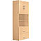 Armoire combinée PALENQUE, 6 HC, portes en bois, tiroir à dossiers suspendus, l. 800 x P 420 x H 2160 mm, hêtre
