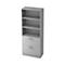 Armoire combinée TARVIS, 5 HC, 2 étagères + 2 tiroirs à DS verrouillables, l. 800 x P 420 x H 2004 mm, gris clair
