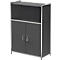 Armoire combinée Toledo, avec panneau de finition arrière, verrouillable, 3 HC, 1 compartiment, l. 800 x P 380 mm, anthracite