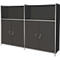 Armoire combinée Toledo, avec panneau de finition arrière, verrouillable, 3 HC, 2 compartiments, l. 1580 x P 380 mm, anthracite