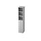 Armoire combinée TOPAS LINE, 6 hauteurs de classeurs, étagères + 6 tiroirs, gris clair/gris clair