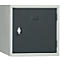 Armoire cube en métal verrouillable, 380 mm, corps gris, porte anthracite RAL 7016