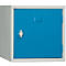 Armoire cube en métal verrouillable, 380 mm, corps gris, porte bleu clair RAL 5012