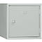 Armoire cube en métal verrouillable, 380 mm, corps gris, porte gris clair RAL 7035