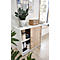 Armoire d'appoint TEMPIO, en bois, 2 portes coulissantes, 2 OH, L 800 x P 430 x H 740 mm, blanc/blanc