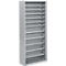 Armoire d'atelier - l. 700 x P 300 x H 1690 mm - 11 étagères - sans bacs - sans portes - alu blanc