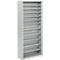 Armoire d'atelier - l. 700 x P 300 x H 1690 mm - 11 étagères - sans bacs - sans portes - gris clair