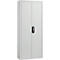 Armoire d'atelier - l. 700 x P 300 x H 1690 mm - 9 étagères - sans bacs - avec portes - gris clair