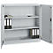 Armoire de bureau, 3OH, verrouillable, avec portes en applique, L 1200 mm, alu blanc