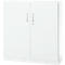 Armoire de bureau, 3OH, verrouillable, avec portes en applique, L 1200 mm, blanc trafic