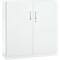 Armoire de bureau, 3OH, verrouillable, avec portes en applique, L 1200 mm, blanc trafic