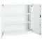 Armoire de bureau, 3OH, verrouillable, avec portes en applique, L 1200 mm, blanc trafic