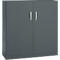 Armoire de bureau, 3OH, verrouillable, avec portes en applique, L 1200 mm, gris basalte