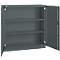 Armoire de bureau, 3OH, verrouillable, avec portes en applique, L 1200 mm, gris basalte