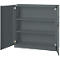 Armoire de bureau, 3OH, verrouillable, avec portes en applique, L 1200 mm, gris basalte
