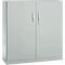Armoire de bureau, 3OH, verrouillable, avec portes en applique, L 1200 mm, gris clair