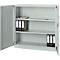 Armoire de bureau, 3OH, verrouillable, avec portes en applique, L 1200 mm, gris clair