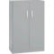 Armoire de bureau, 3OH, verrouillable, avec portes en applique, L 800 mm, alu blanc