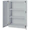Armoire de bureau, 3OH, verrouillable, avec portes en applique, L 800 mm, alu blanc