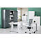 Armoire de bureau, 3OH, verrouillable, avec portes en applique, L 800 mm, blanc trafic