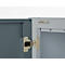 Armoire de bureau, 3OH, verrouillable, avec portes en applique, L 800 mm, gris basalte/alu blanc