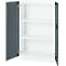 Armoire de bureau, 3OH, verrouillable, avec portes en applique, L 800 mm, gris basalte/blanc trafic