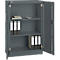 Armoire de bureau, 3OH, verrouillable, avec portes en applique, L 800 mm, gris basalte