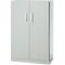 Armoire de bureau, 3OH, verrouillable, avec portes en applique, L 800 mm, gris clair