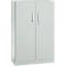 Armoire de bureau, 3OH, verrouillable, avec portes en applique, L 800 mm, gris clair