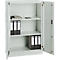 Armoire de bureau, 3OH, verrouillable, avec portes en applique, L 800 mm, gris clair