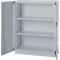 Armoire de bureau, 3OH, verrouillable, avec portes en applique, L 950 mm, alu blanc