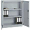 Armoire de bureau, 3OH, verrouillable, avec portes en applique, L 950 mm, alu blanc