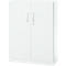 Armoire de bureau, 3OH, verrouillable, avec portes en applique, L 950 mm, blanc trafic