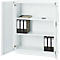 Armoire de bureau, 3OH, verrouillable, avec portes en applique, L 950 mm, blanc trafic