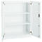 Armoire de bureau, 3OH, verrouillable, avec portes en applique, L 950 mm, blanc trafic