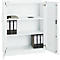 Armoire de bureau, 3OH, verrouillable, avec portes en applique, L 950 mm, blanc trafic