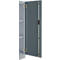 Armoire de bureau, 3OH, verrouillable, avec portes en applique, L 950 mm, gris basalte/alu blanc